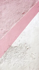 Diagonal pastel stucco wall study with tri-tone surface planes