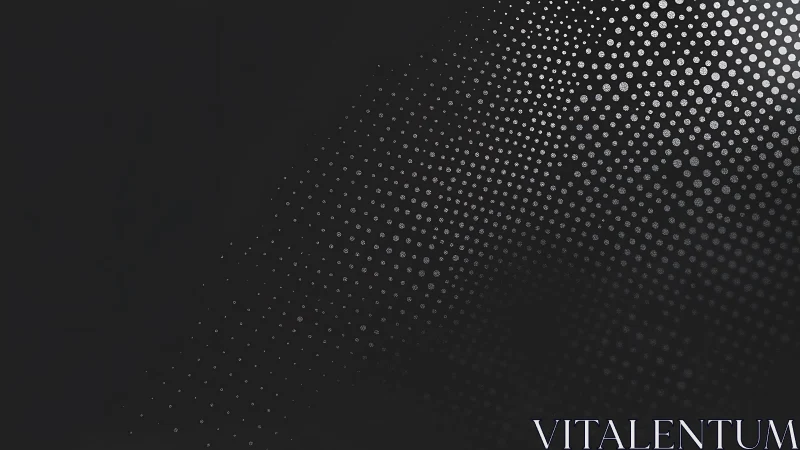 Minimalist dotted gradient drifts across deep black space.
