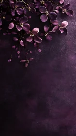 Purple Blossoms on Deep Velvet Backdrop.
