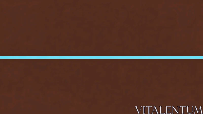 Cyan linear horizon dissecting textured brown plane.