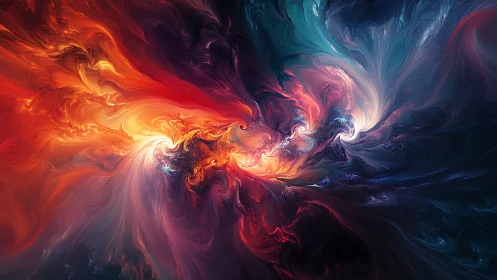 Digital fractal vortex renders swirling multicolor gradients