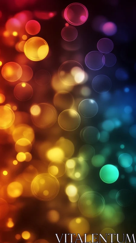 Vivid rainbow bokeh orbs float across a glowing blur.
