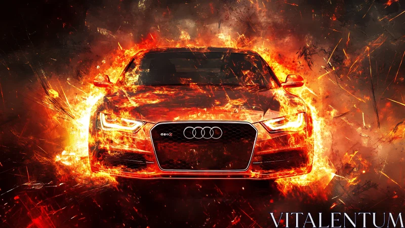 Audi RS6 Engulfed in Inferno Flames.