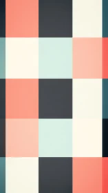 Geometric grid layout with pastel coral, teal and neutral blocks