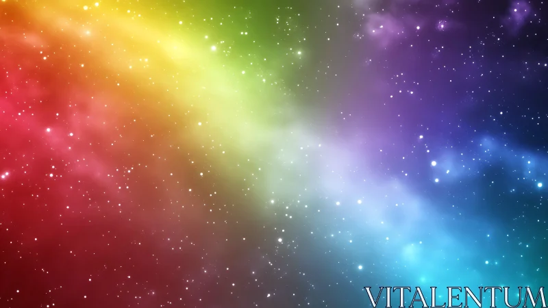 Chromatic nebula field arcs across star-dense deep space