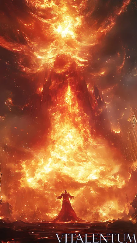 Infernal Phoenix Rising from Fire and Ruin.