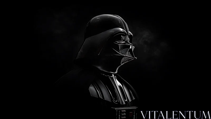 High contrast side-profile helmet portrait uses rim lighting and deep blacks