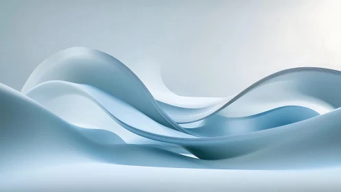 Calm blue waves flowing gently through a soft modern dream.