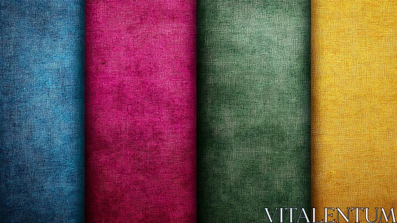 Chromatic textile columns with microgrid fiber topology.