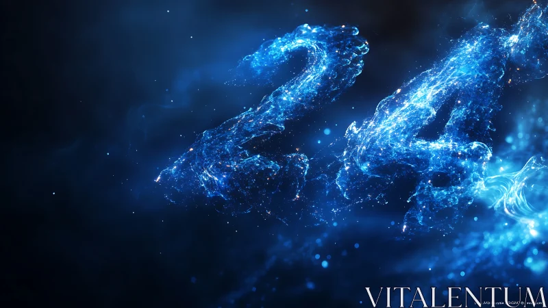 Nebula number 24 glowing in deep cosmic blue space.