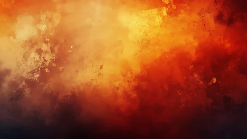 Fiery Abstract Texture with Orange and Red Hues, Digital Art.