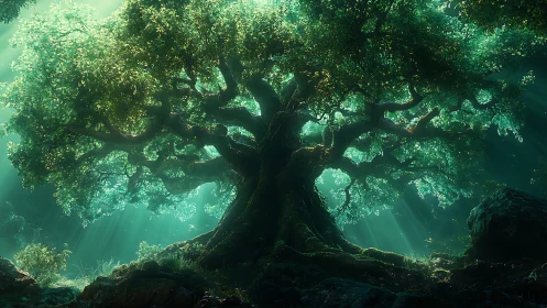 An Ancient Guardian: Nature's Majestic Tree of Life.