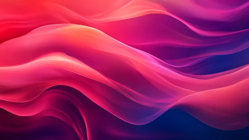 Iridescent magenta waveforms in flowing digital gradients.