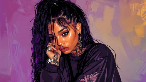 Moody portrait captures a thoughtful girl in vivid color