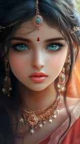 Jewel-bright eyes hold dusk light within a jeweled hush