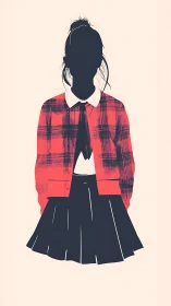 Cozy plaid jacket and skirt in a softly stylish silhouette.