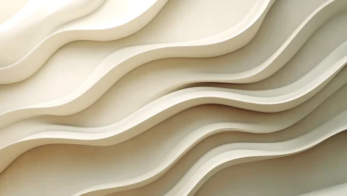 Layered cream wave wall with smooth abstract depth.