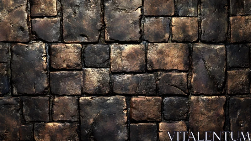 Old Stone Brick Wall Texture with Weathered, Rustic Appearance.