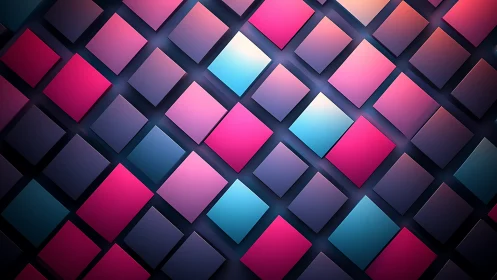 Colorful floating tiles in a playful geometric rhythm.