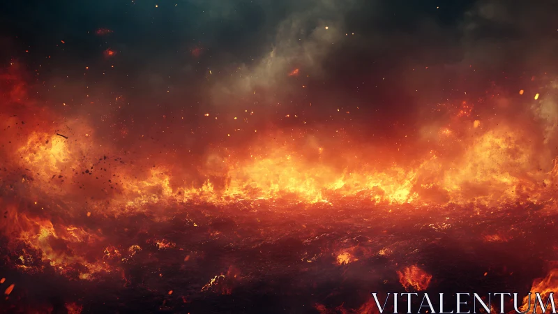 Inferno's Crescendo: Apocalyptic Flames Devour The Void.