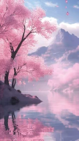 Blushwater Grove beneath cotton-candy mountain dreams.