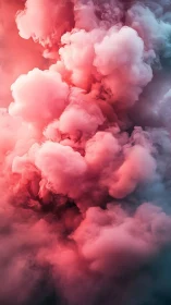 Blushing nebula clouds billow upward in candy vapor hues