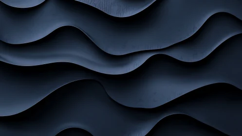 Midnight sculpted wave layers in matte blue relief design.