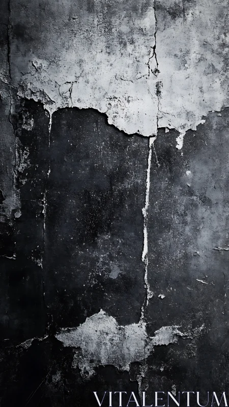 Weatherworn concrete monolith with ghostly peeling echoes.