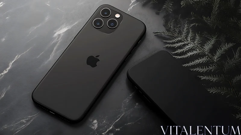 Black iPhone 12 Pro with Triple Lens Camera Setup.