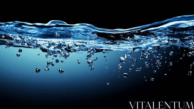 High-speed macro capture of dynamic blue water surface.