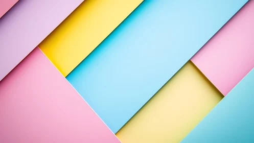 Pastel diagonal panels in layered geometric layout.