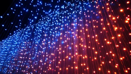 Bioluminescent pixel rain cascading through neon dusk.