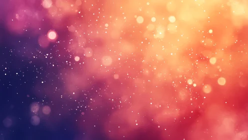 Vibrant abstract bokeh background in warm and cool tones.