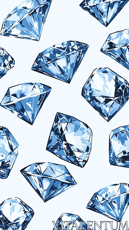 Sky-tinted diamonds tumble in a crisp, glacial daydream.