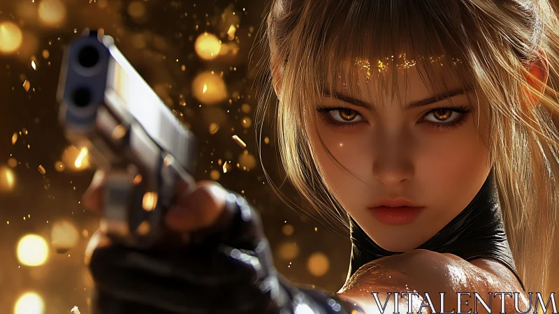 Hyper-detailed assassin portrait with shallow depth of field and bokeh