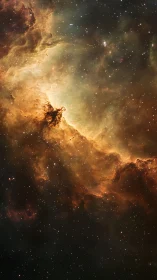 Nebula furnace pouring starlight into velvet-dark space.