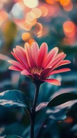 Macro Gerbera Daisy with Bokeh Backdrop.
