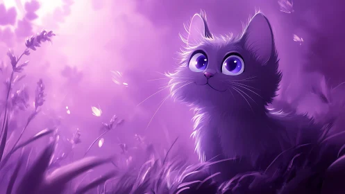 Luminescent Whisker Wonder in Lavender Reverie.
