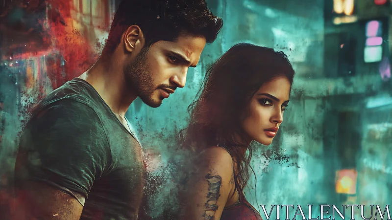 Neon-scorched lovers stalk the city’s shadowed secrets