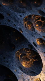 Fractal void spheres reveal molten cores in cosmic lattice