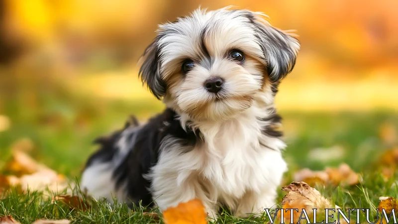 Tiny autumn explorer listens closely to the whispering leaves
