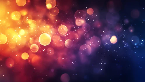 Vibrant bokeh light effect with colorful abstract background.
