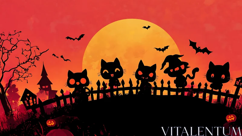 Black Cats and Halloween Magic Under the Harvest Moon.