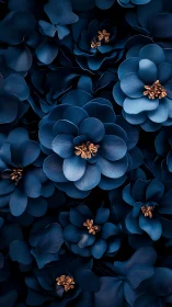 Blue Blooms with Golden Stamens