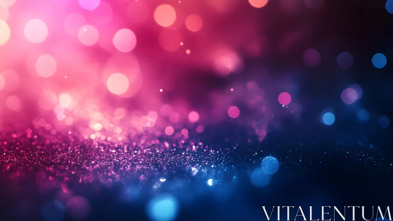 Vibrant Glitter Bokeh Background in Pink and Blue Tones, Abstract Style.