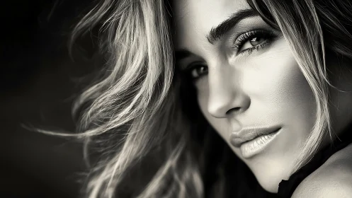 Softly lit close‑up portrait with deeply thoughtful gaze.