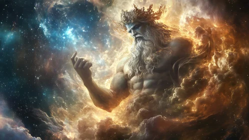 Star-forged titan casually stirs nebulae with one hand