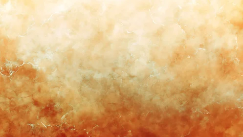 Warm textured orange gradient background with soft clouds.