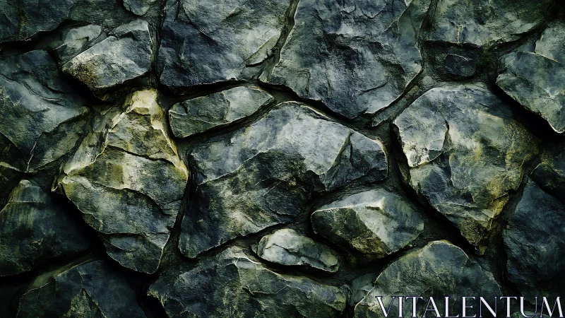 Textured stone wall with rugged natural surface in earthy tones.