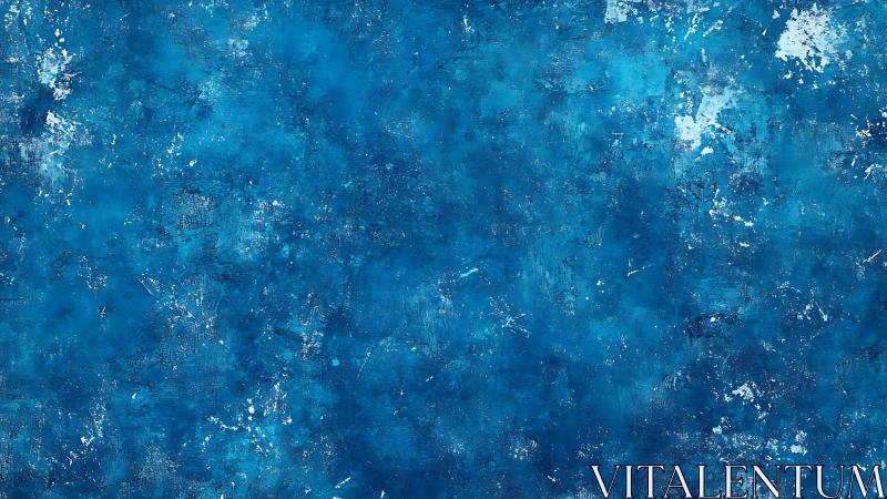 Textured cobalt blue abstract surface with layered paint patina